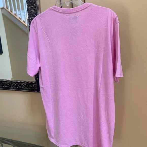 New MTV Women's Large Pink Halloween Skeleton floral tee shirt - Picture 3 of 5